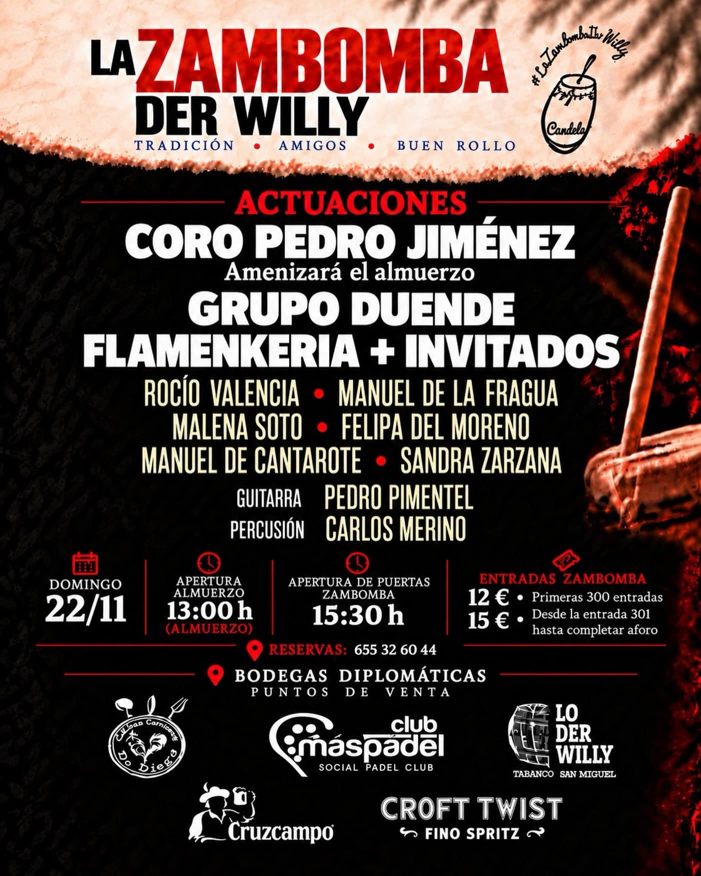 Cartel de La Zambomba der Willy 2026