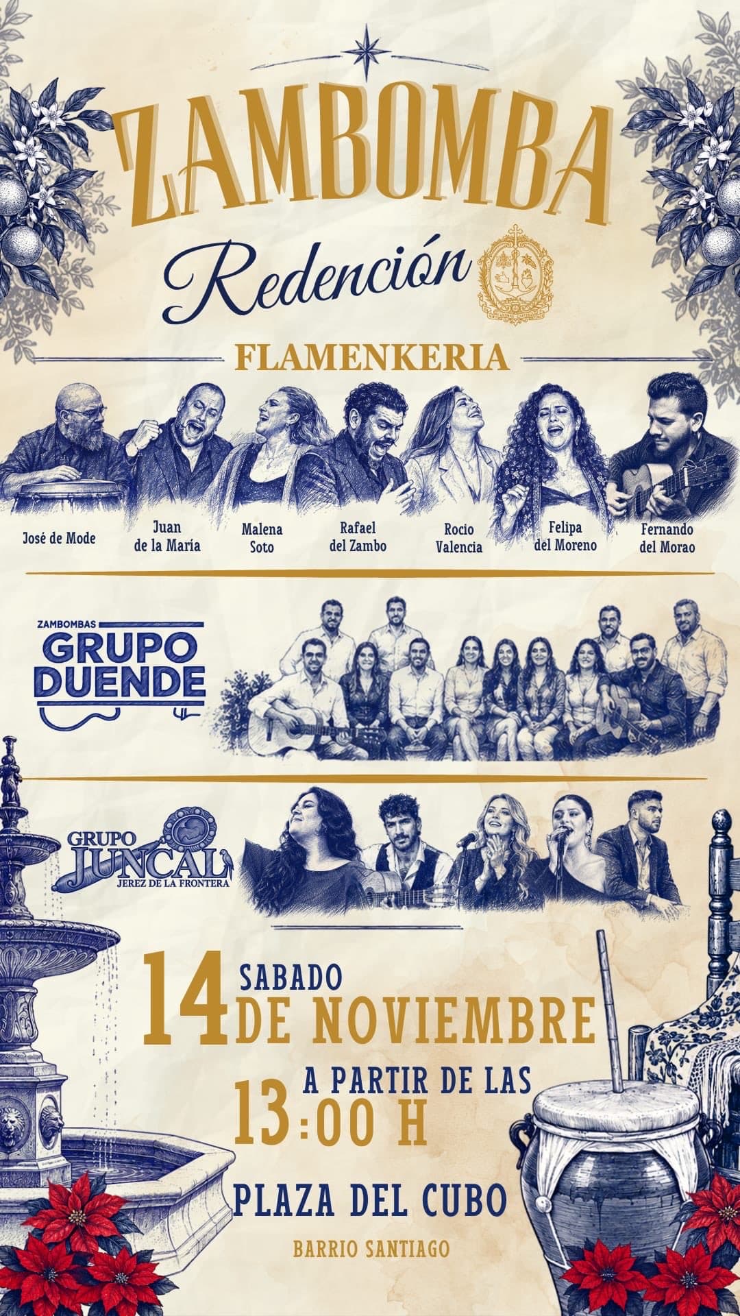 Cartel de Zambomba de la Hermandad de la Redención